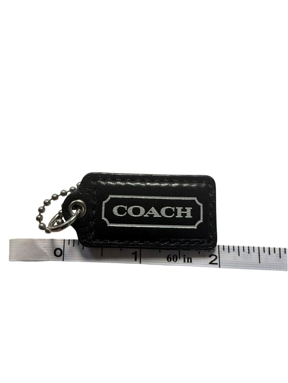 Coach Leather Hangtag - Black (2") - Picture 3 of 3